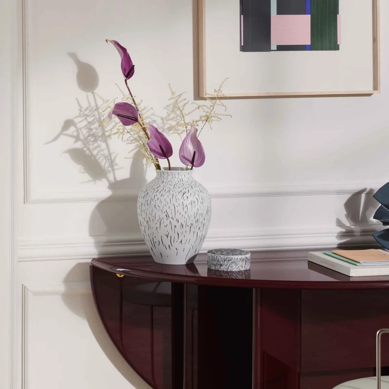 Porcelain Round Box Vase POST SCRIPTUM, designed by Formafantasma for Cassina
