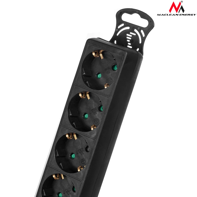 Maclean Energy MCE195G - Socket box 6-way 5m Black