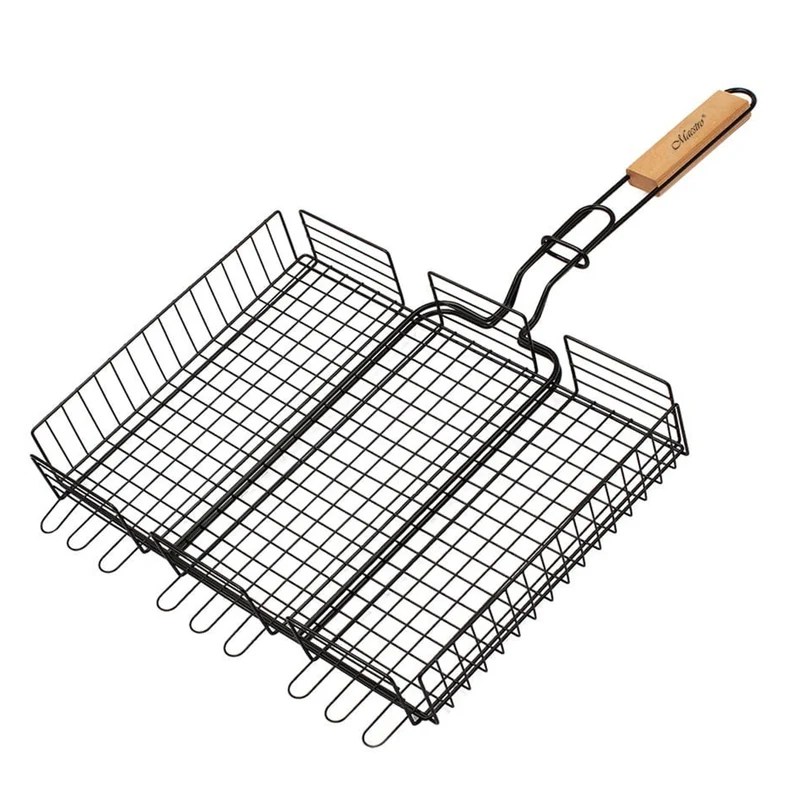 Maestro MR-1001 Double BBQ Cooking Grate Portable Grilling Basket 40x30cm
