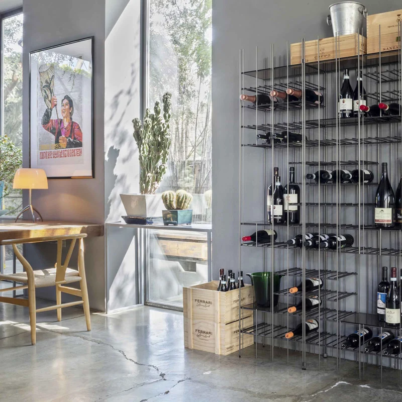 Metal Floor Standing Wine Rack METRICA WINERY by Ctrlzak Studio for Mogg