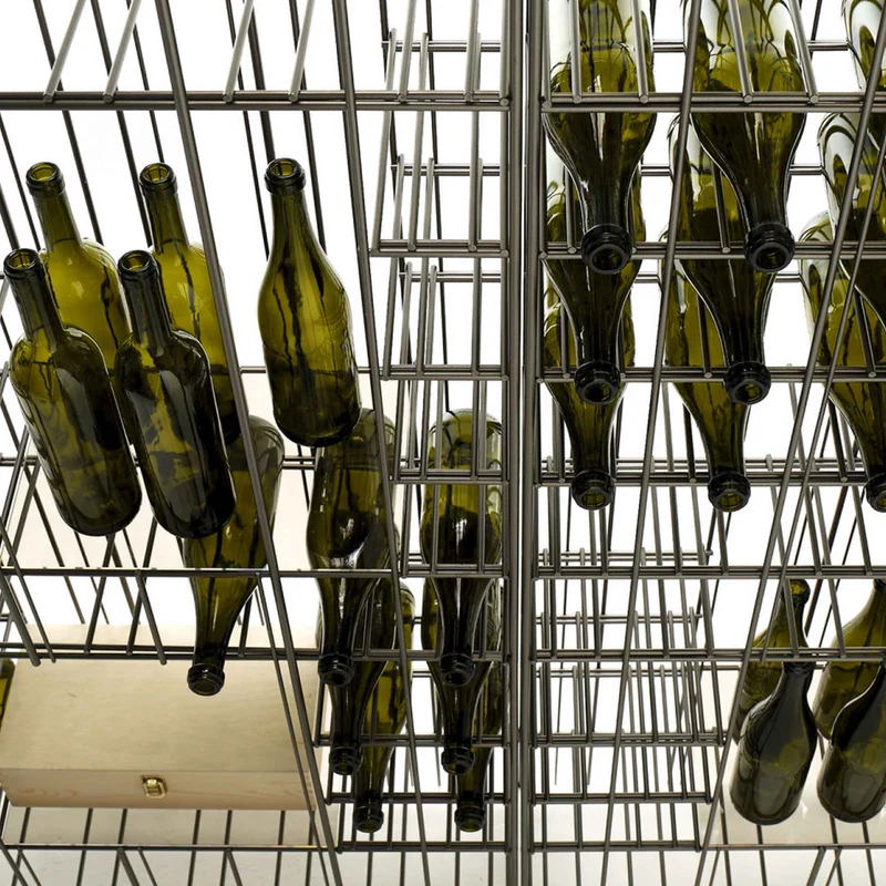 Metal Floor Standing Wine Rack METRICA WINERY by Ctrlzak Studio for Mogg