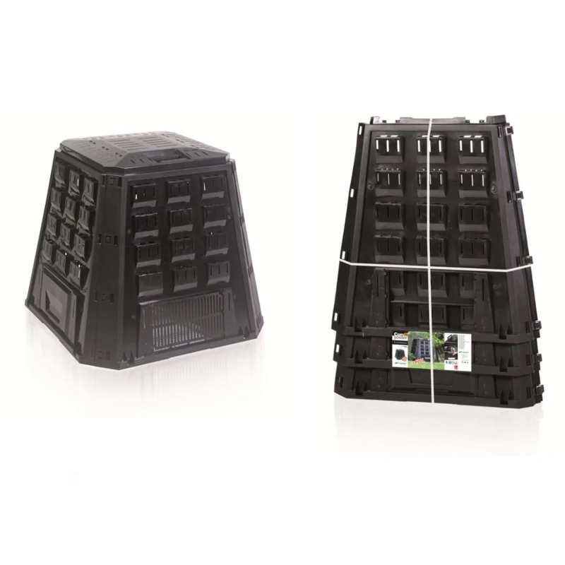 Garden Composter Waste Bin Outdoor Lid 420L Organic Biodegradable