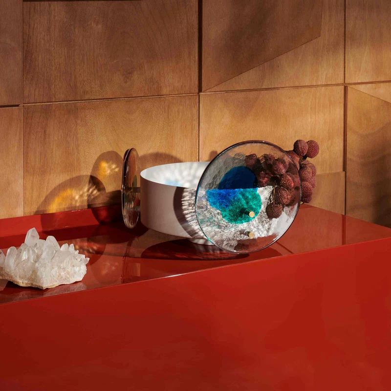 Painted Brass and Murano Glass Vase COLOURDISC, designed by Bethan Laura Wood for Cassina
