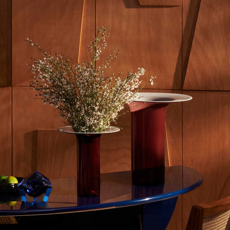 Blown Venetian Glass Vase SILVAN, designed by Cassina