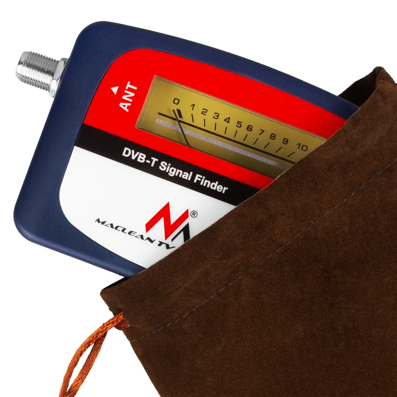 Maclean DVB-T TV meter, case, cable 25 cm F-F, MCTV-627 + 10x AA Varta Industrial battery
