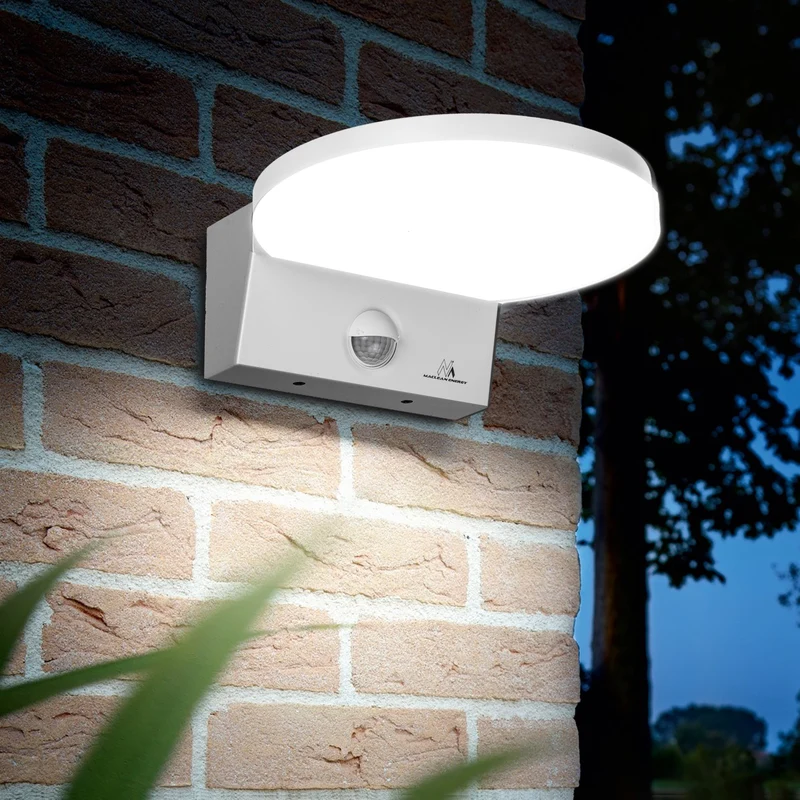 Maclean LED Light with Motion Sensor, PIR Motion Sensor, White, 15W, IP65, 1560 lm, Neutral White (4000K) MCE344 W, 2 pieces