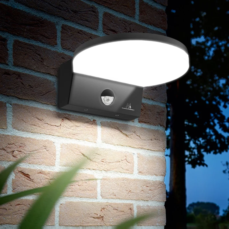 Maclean LED Light with Motion Sensor, PIR Motion Sensor, Gray, 15W, IP65, 1560 lm, Neutral White (4000K) MCE344 GR, 2 pieces