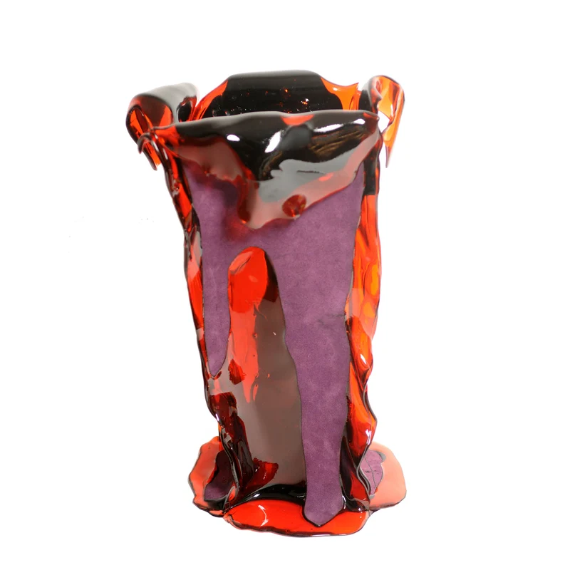 Leather and Resin Vase BROMELIA by Fratelli Campana for NativoCampana