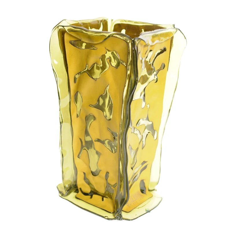 Leather and Resin Vase MULATO L by Fratelli Campana for NativoCampana