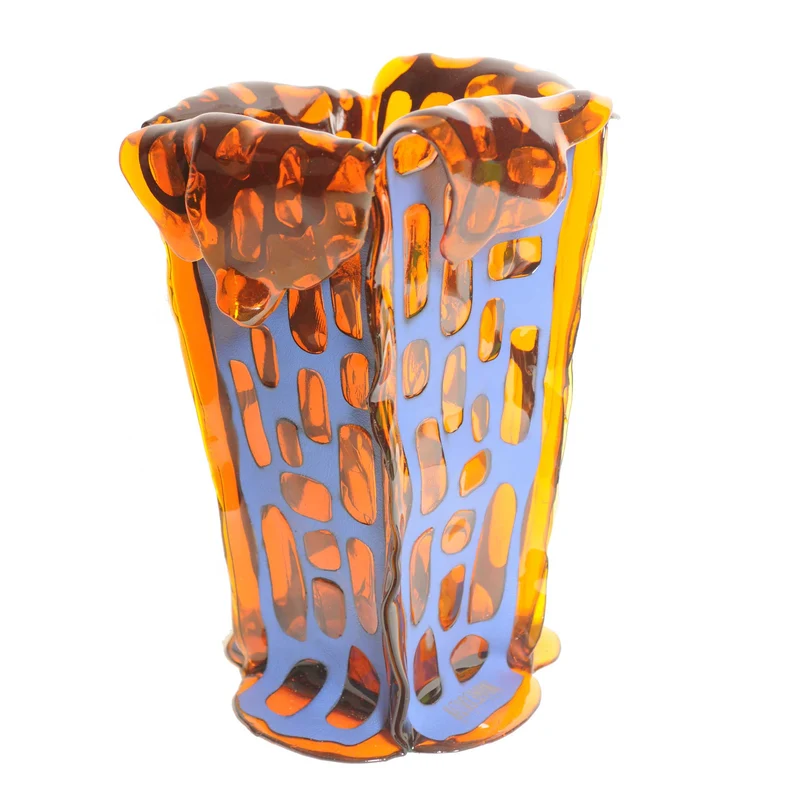 Leather and Resin Vase SAGARANA L by Fratelli Campana for NativoCampana