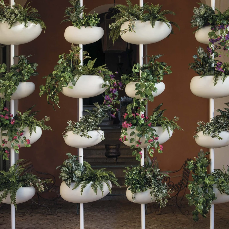 Outdoor Vertical Wall Vases GREENPILLS by ZPZ Partners for Serralunga