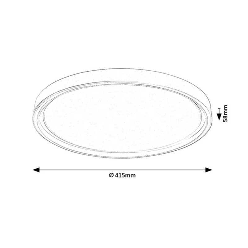 Rabalux Zerina Ceiling Light, 31W, IP40, white, 3000–6500 K, memory function, with remote control, timer function, night light effect, 75086