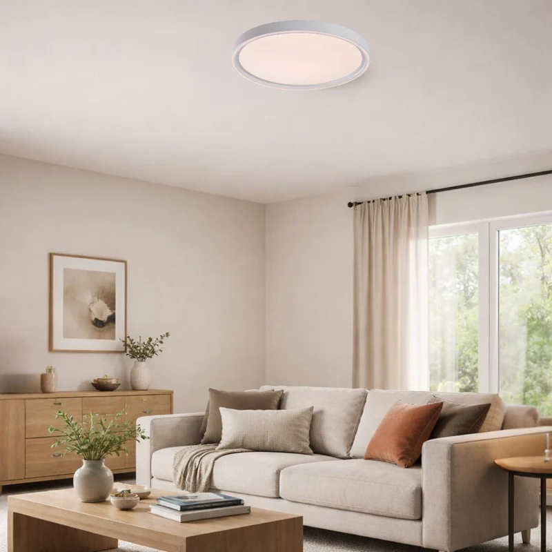 Rabalux Zerina Ceiling Light, 31W, IP40, white, 3000–6500 K, memory function, with remote control, timer function, night light effect, 75086