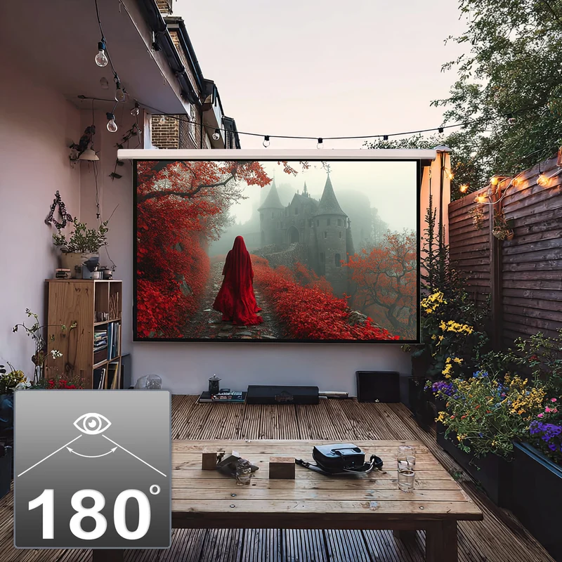 Maclean Electric Projection Screen, Wall-Mount with Remote Control, 135", 300x168cm, 16:9, MC-561