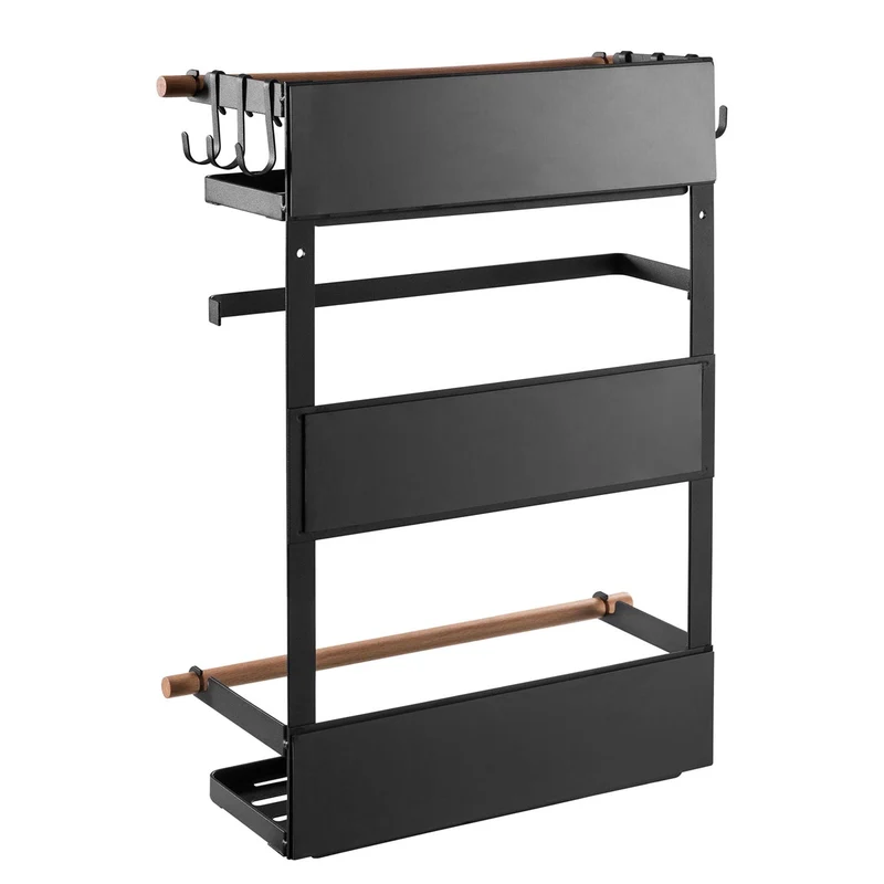 Maclean magnetic shelf for refrigerator / washing machine, black, 12kg max, MC-910, 4 pieces