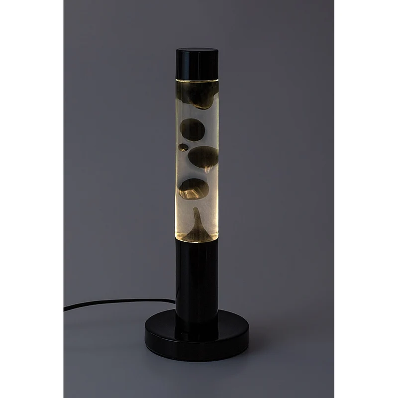 Rabalux LED lava lamp, 25W, 3000 K, black wax, Lavastic