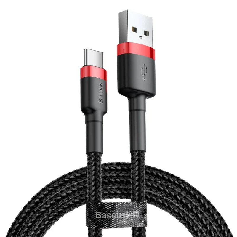 USB A plug - USB-C plug 1m CATKLF-B91 Red+Black Baseus cable
