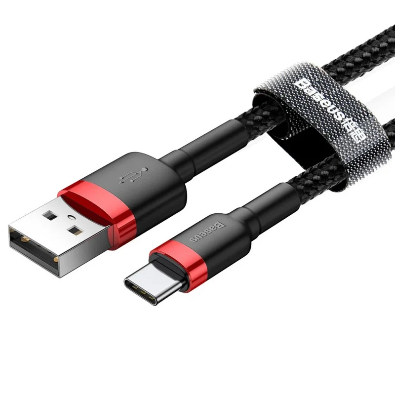 USB A plug - USB-C plug 1m CATKLF-B91 Red+Black Baseus cable