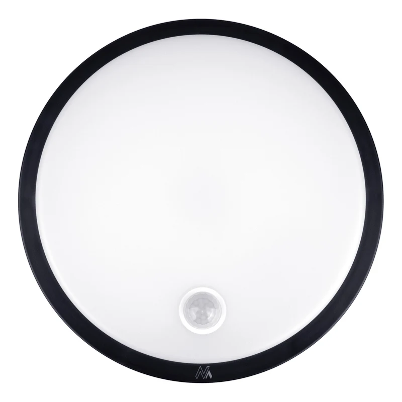 Maclean LED lamp with motion sensor, PIR sensor, black, 10W, IP65, 1000lm, neutral color, MCE525 B