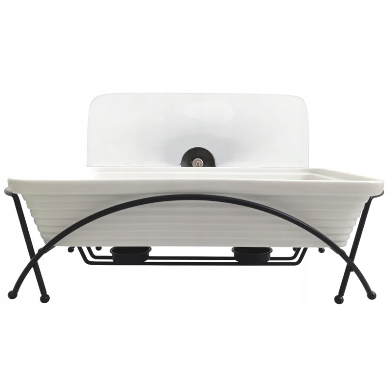 Maestro ceramic food warmer, rectangular, white color, capacity 2.4L, can be used in the oven, rack and lid with handle included, MR-11562-73