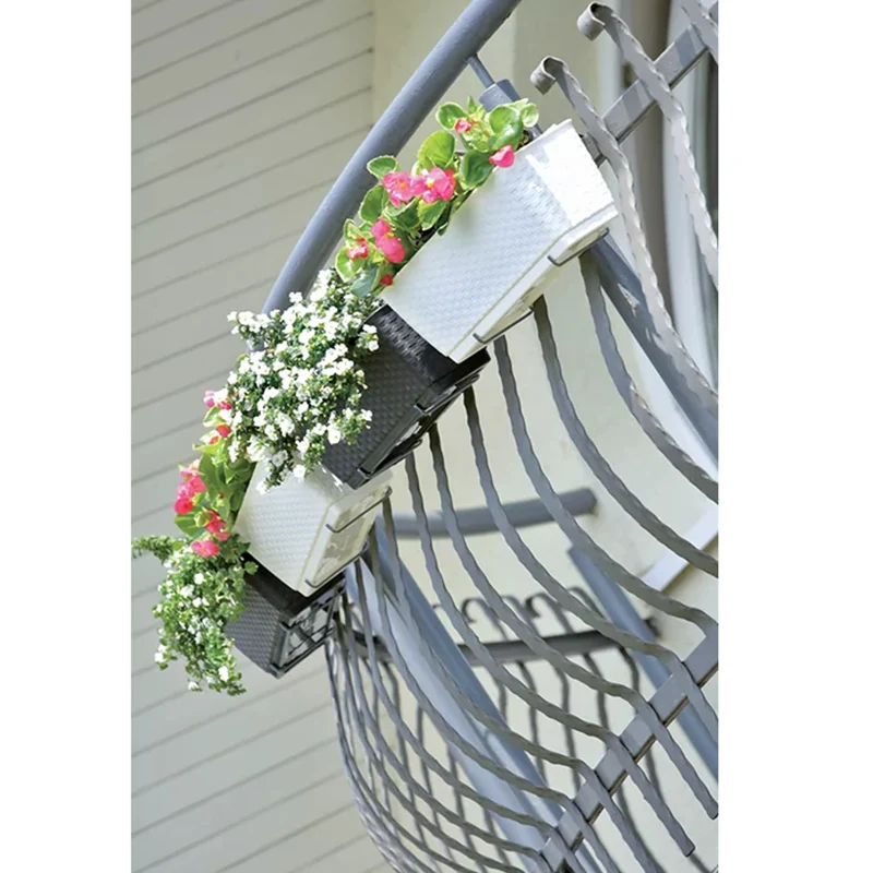 Hanging Planter Flower Pot Hooks Planter Balcony Railing Patio UV Resistant