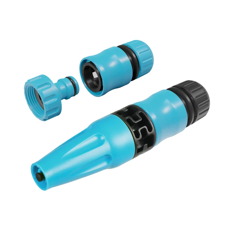 Cellfast Plus 1/2" 25m Garden Hose + Cellfast Gray Hose Hanger + Cellfast Basic 1/2" Straight Sprinkler Set