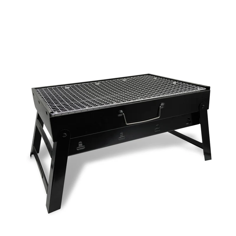 BBQ Grill Portable Folding Suitcase Charcoal Tourist Garden Camping