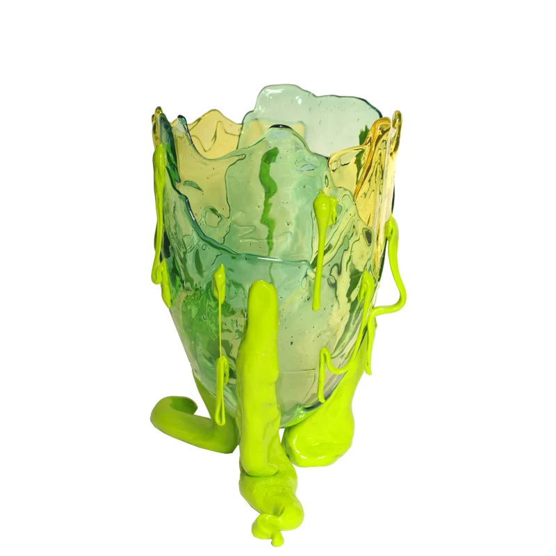 Resin Vase CLEAR SPECIAL EXTRACOLOUR Green by Gaetano Pesce for Fish Design