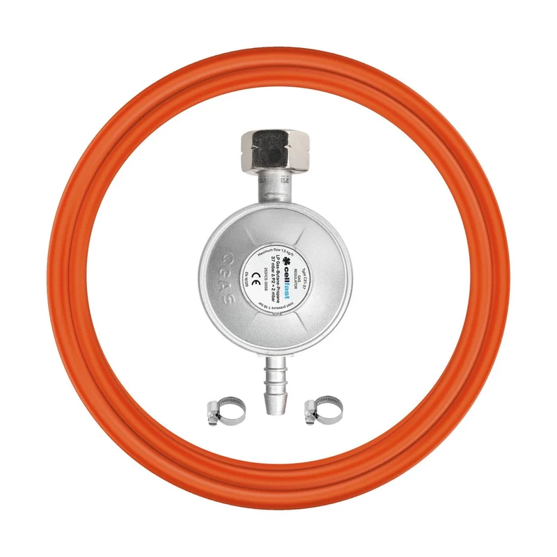 Cellfast 52-505 1.5m Gas Regulator with Hose Set for Propane-Butane