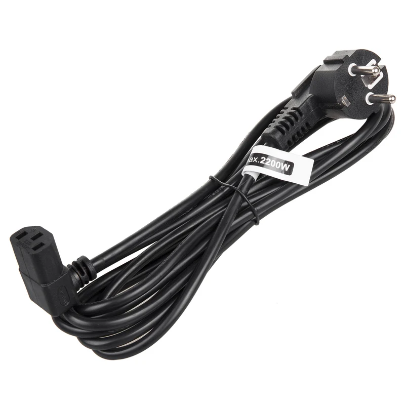 Maclean Power Cable, Angled, 3-pin, EU Plug, 3 m, MCTV-854, 3 pieces