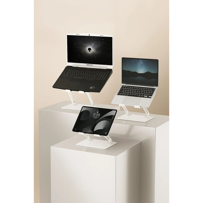 Adjustable, ergonomic laptop stand for 10-17 inch laptops LAPTOP STAND MT2661W, Mediatech