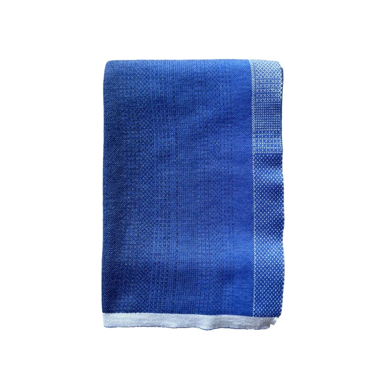 Wool Throw Blanket MADORI AO by Stormo Studio for Lanificio Leo