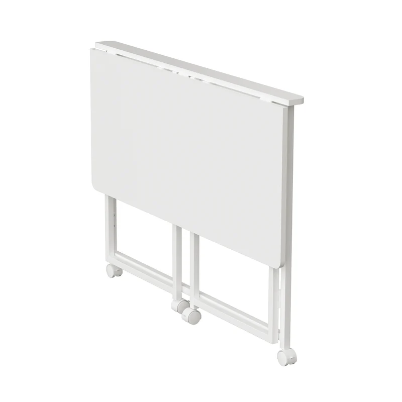 Maclean folding table desk, white, mobile, top 100x50cm, max. 50kg, MC-1250 W