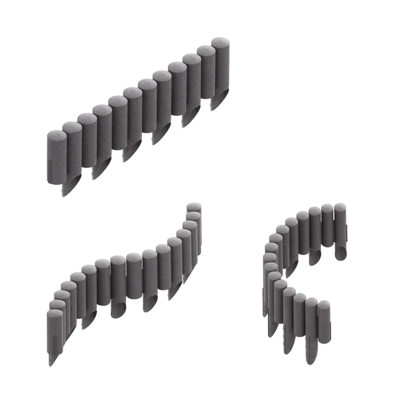 Cellfast Garden Fence, wood-grain finish, frost-resistant, 13.8 m long, graphite color, 34-044