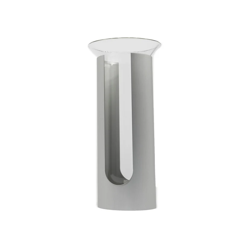 Glass and Steel Vase CAMICIA by Enzo Mari