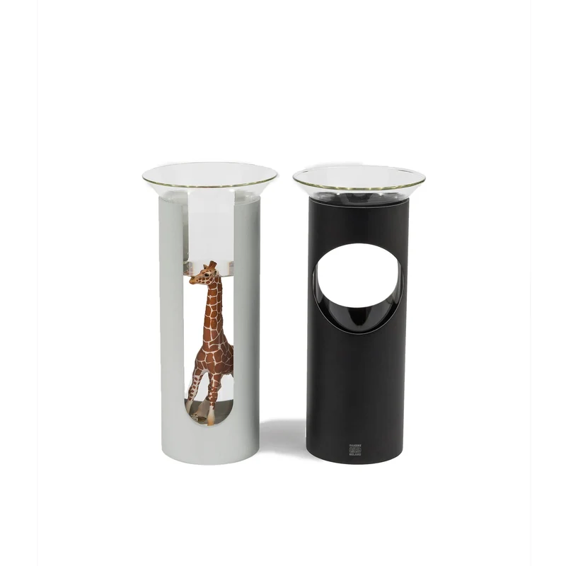 Glass and Steel Vase CAMICIA by Enzo Mari