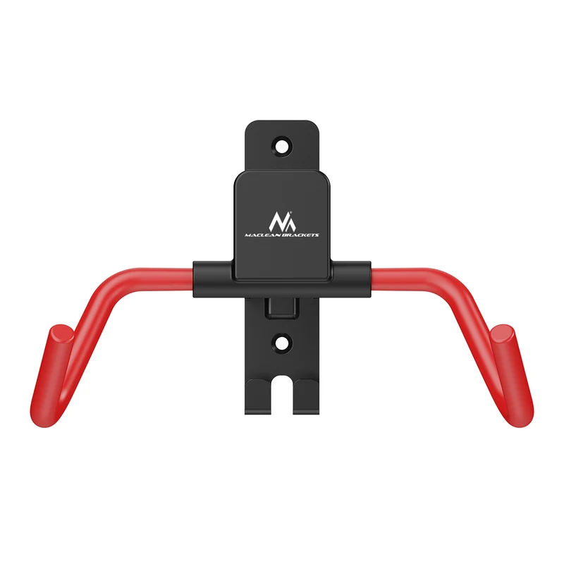Maclean Horizontal Wall-Mounted Bike Rack, steel, max. load 30 kg, adjustable angle, MC-172, 3 pieces