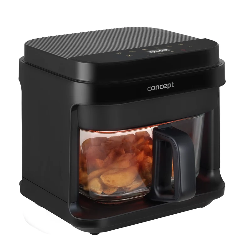 Concept Glass&Fast oil-free fryer, 5.5L capacity, 7 programs, touchscreen LED display, healthy frying mode, glass container, FR5500