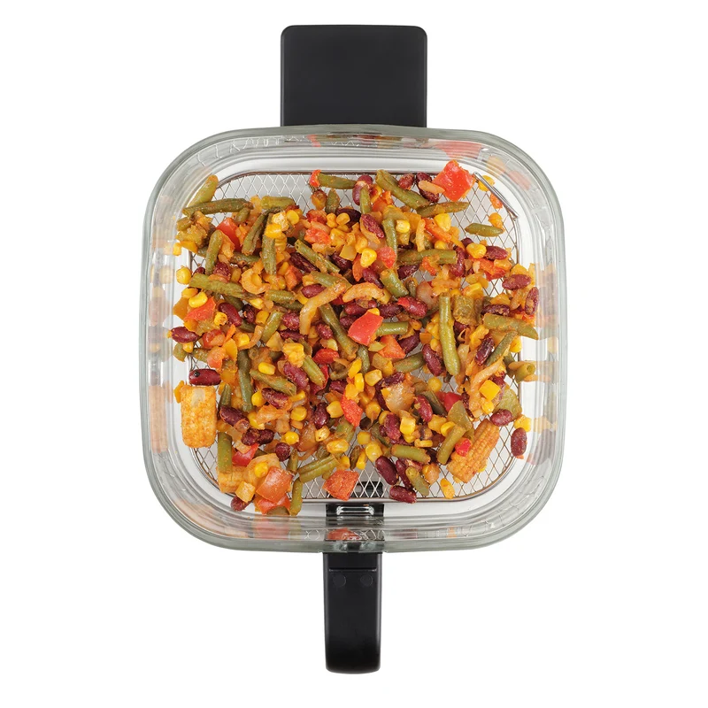 Concept Glass&Fast oil-free fryer, 5.5L capacity, 7 programs, touchscreen LED display, healthy frying mode, glass container, FR5500