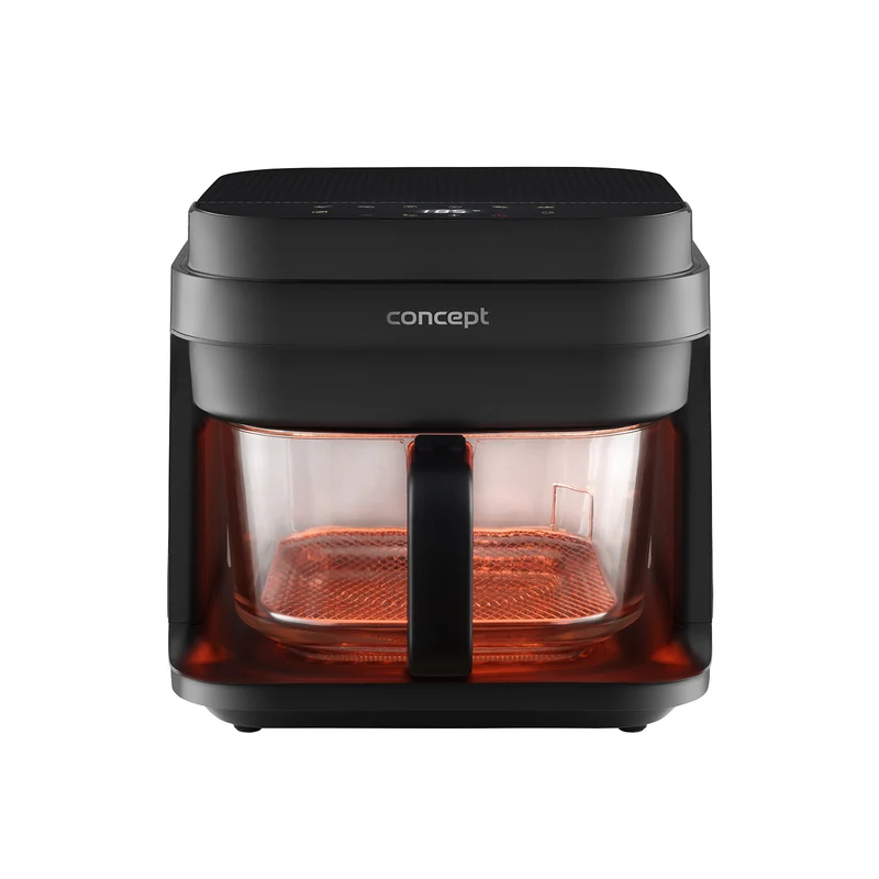 Concept Glass&Fast oil-free fryer, 5.5L capacity, 7 programs, touchscreen LED display, healthy frying mode, glass container, FR5500