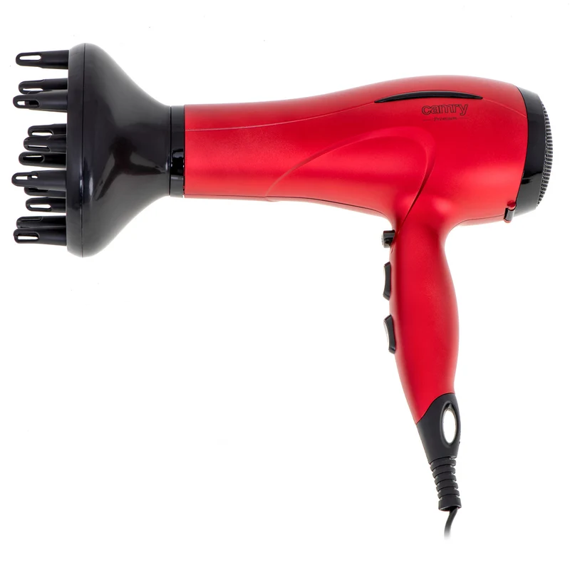 Camry hair dryer, 2 blow strength levels, 3 temperature settings, 2400W, red, CR 2253
