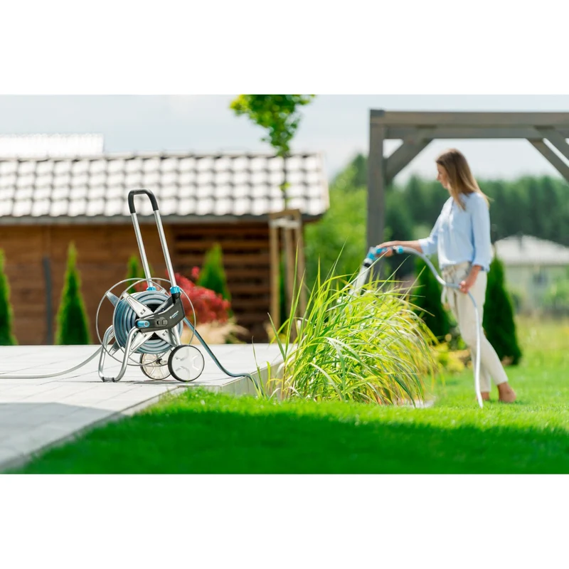 Cellfast garden kit, cart, 20m 3/4 hose, sprinkler, fittings, EXPLORER