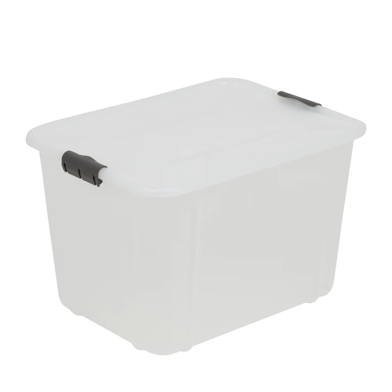 BranQ Velur 30L storage container with lid transparent