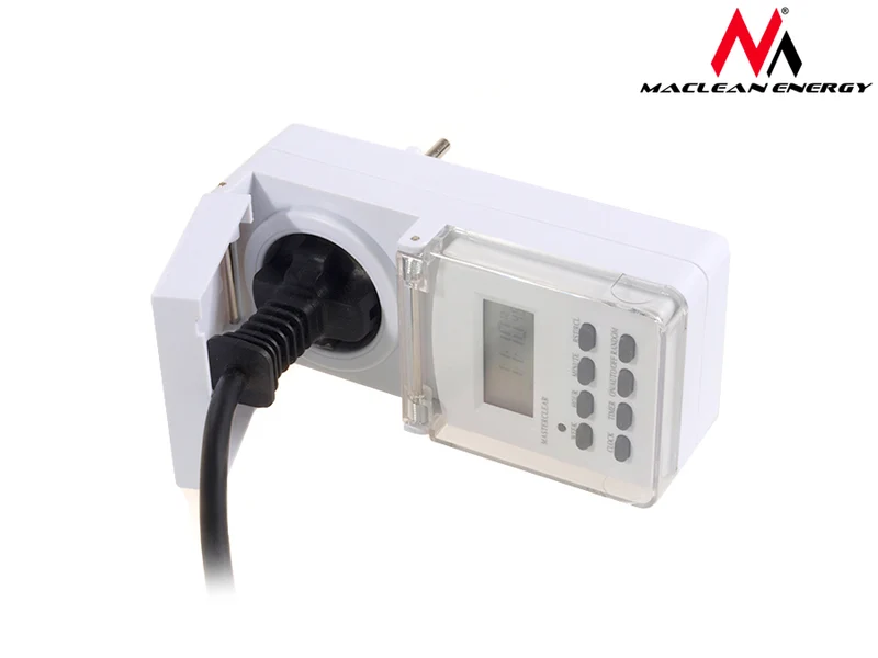 Maclean MCE08 external digital timer, random function, 10 programs, max 156 programs, 3600 W.