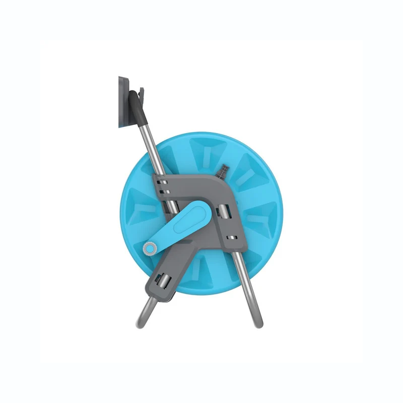 Cellfast ALUPLUS Garden Hose Stand with Wall Mount Rubber Handle Corrosion Resistant Convenient Transport Fits 45m 1/2' Hose