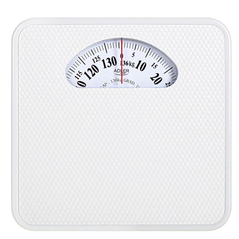 Adler AD 8179 Mechanical Bathroom Scale – Classic White Design