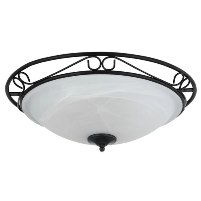 Rabalux Athens Ceiling Lamp, Sleek Black Metal Design with 3xE27 Bulbs – Modern and Stylish Lighting Fixture for Any Room
