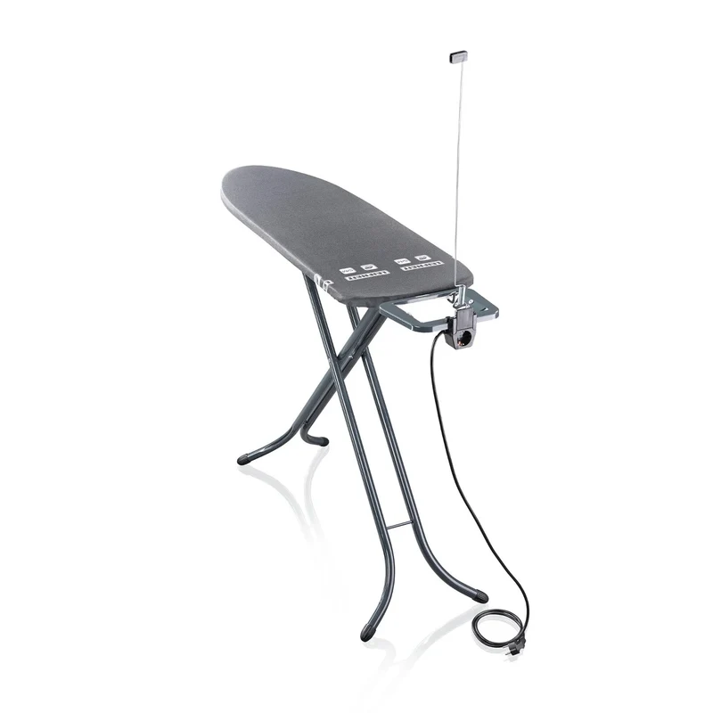 Leifheit Air Board M Black Plus Ironing Board, reflects heat and steam, height-adjustable, 72485