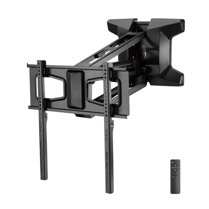 Maclean MC-891 Electric TV Wall Mount Bracket Remote 37''-70" VESA 35kg Over Fireplace Pull Down TV Holder EU plug