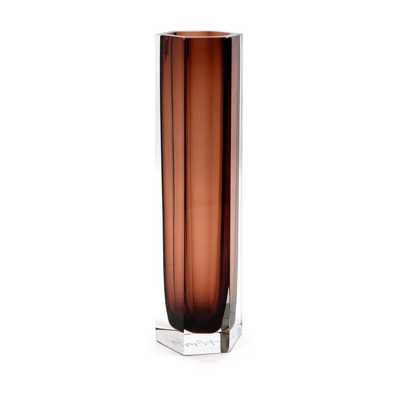 Murano Glass Vase HEXAGONAL XL by Alessandro Mandruzzato